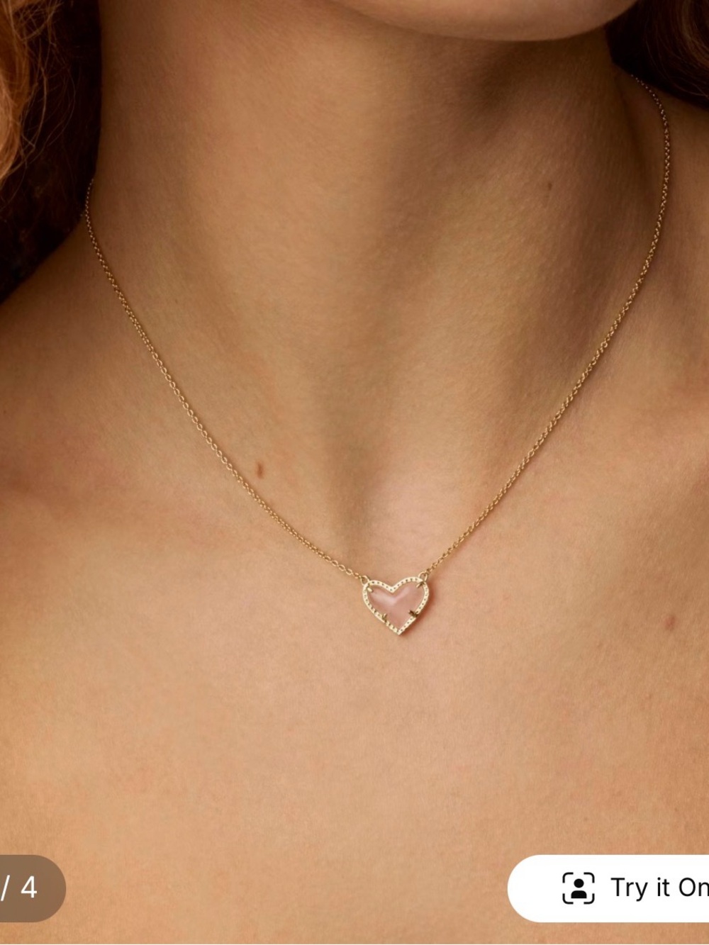 Kendra Scott Gold Open Heart Pendant Necklace